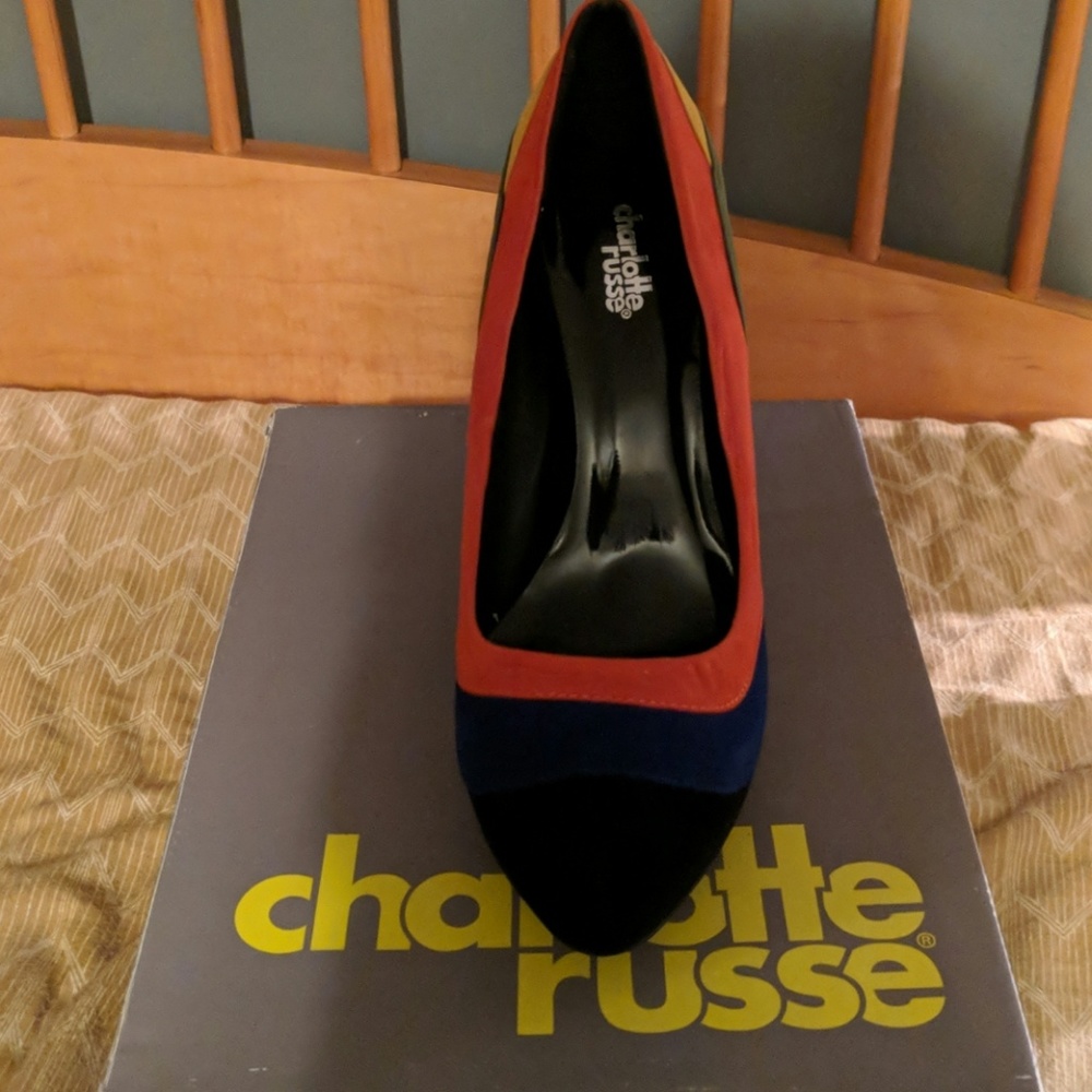 Charlotte Russe Multi Colored Pumps Sz10 - Picture 3 of 4